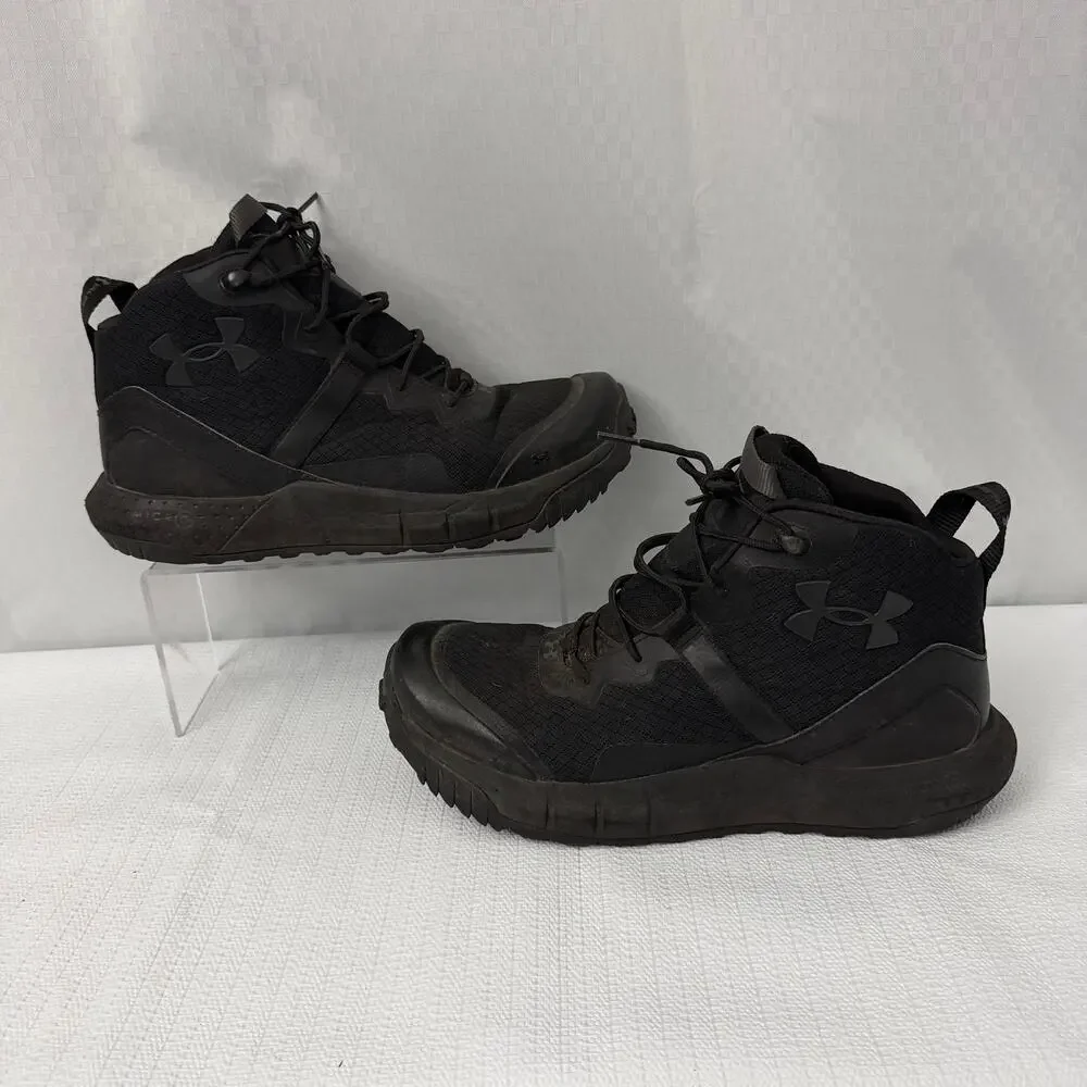 Under Armour Micro G Valsetz Mid Boots Mens 9.5 EE Black Tactical Lace Up